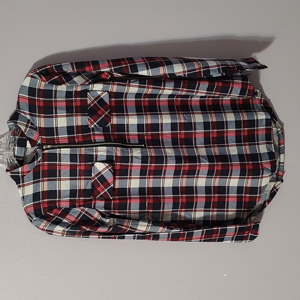 NWT MokingTop Long Sleeve Plaid Shirt